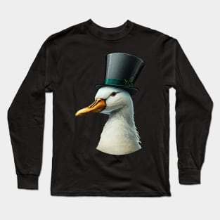 Duck Top Hat Long Sleeve T-Shirt